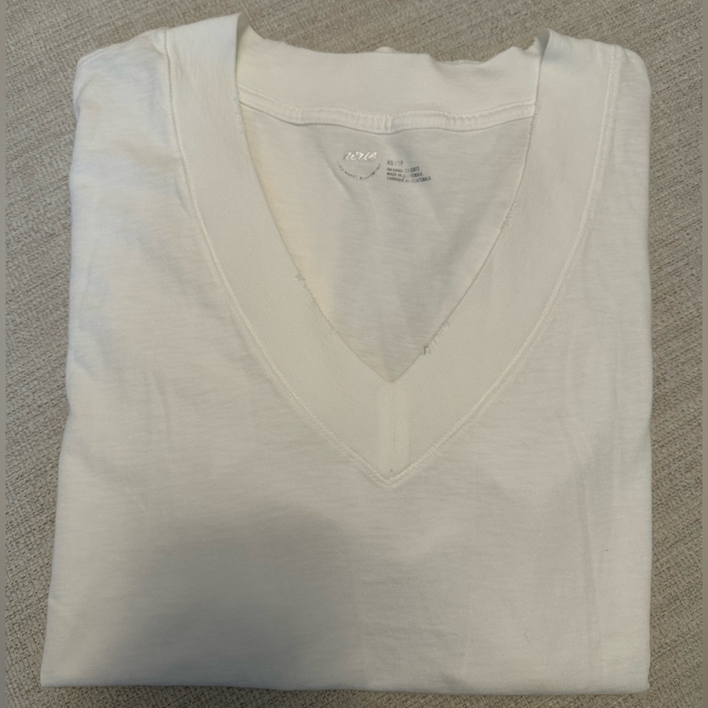 Aerie Off-White Casual Tee